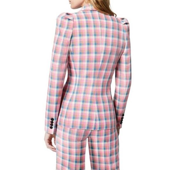 Smythe box pleat blazer begonia check US10 - Picture 3 of 9